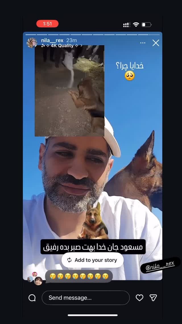  جدید ترین استوری اینستاگرام مسعود رضوی