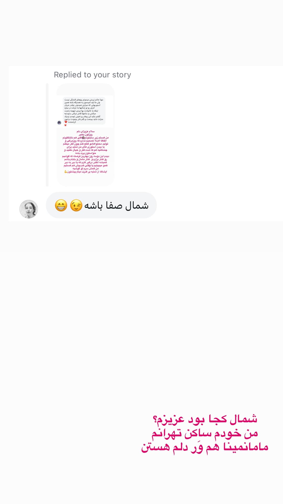 جدید ترین استوری اینستاگرام مونا مهانی
